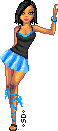 Light Blue Mini Skirt